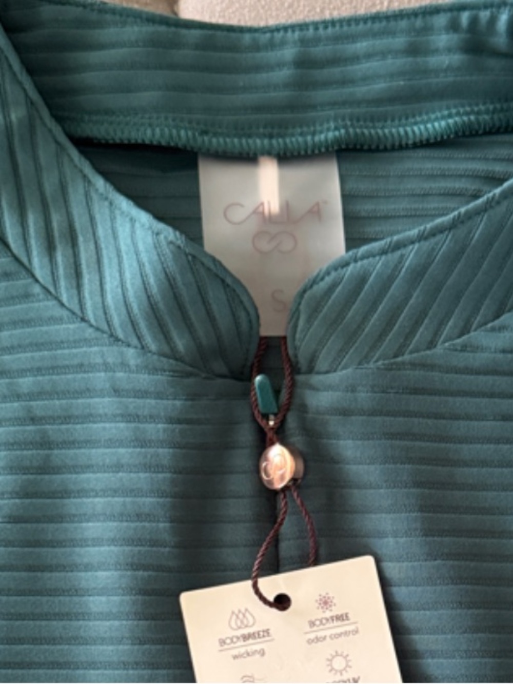 NWT Calia Golf Renew Cap Sleeve Polo | Sea Green - Picture 6 of 8